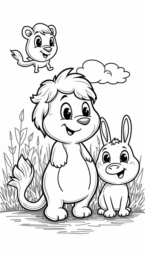 printable cartoon characters coloring pages